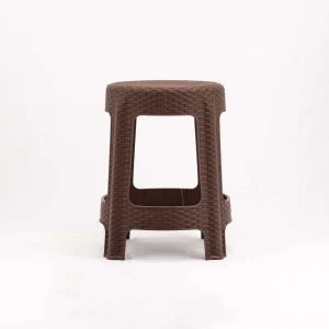 Banco Rattan 44cm Chocolate Plástico La Ardilla