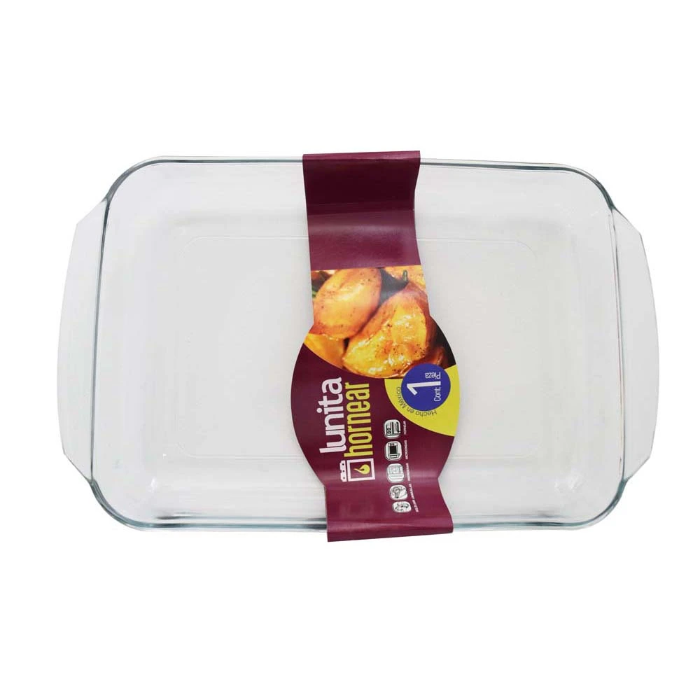 Refractario Rectangular 3.2L Vidrio Lunita - Imagen 3