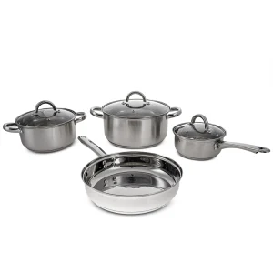 Batería de Cocina 7pzas. Acero Inoxidable Yajad