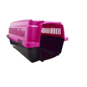 Casa Transportadora Para Perro Kennel Chica Rosa Duna