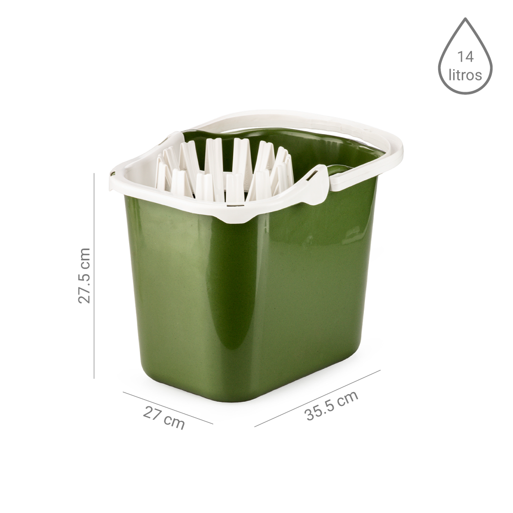Cubeta Rectangular con Escurridor 14L Plastico Torosen - Imagen 3