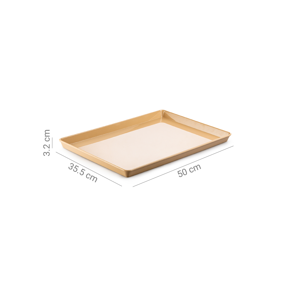Charola Rectangular Beige 50x35cm La Ideal - Imagen 4