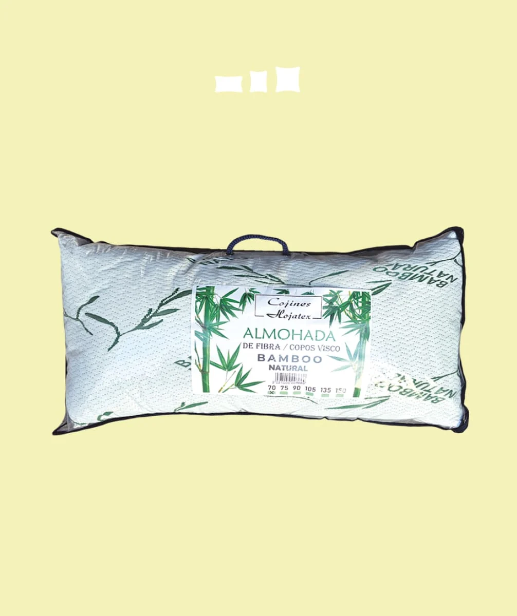 06 Almohada Bamboo Natural Mixta Fibra - Copos Visco - Imagen 4
