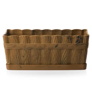 Maceta Jardinera Caoba 34×17 Plástico La Ardilla
