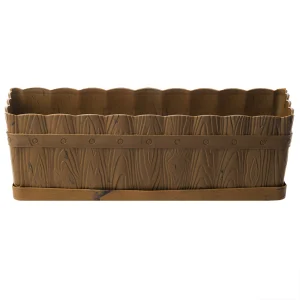 Maceta Jardinera Caoba 44x17cm Plástico La Ardilla