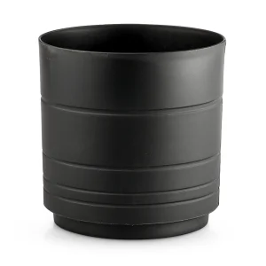 Maceta Amalfi Redonda 15.3cm Negro Plastico La Ardilla