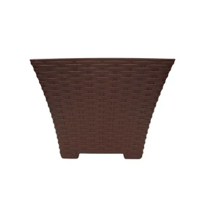 Maceta Rattan Chocolate 26cm Plástico La Ardilla