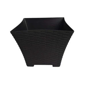 Maceta Rattan Gris Oxford 26cm Plástico La Ardilla