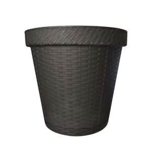 Maceta Rattan Gris Oxford 20cm Plásticos La Ardilla