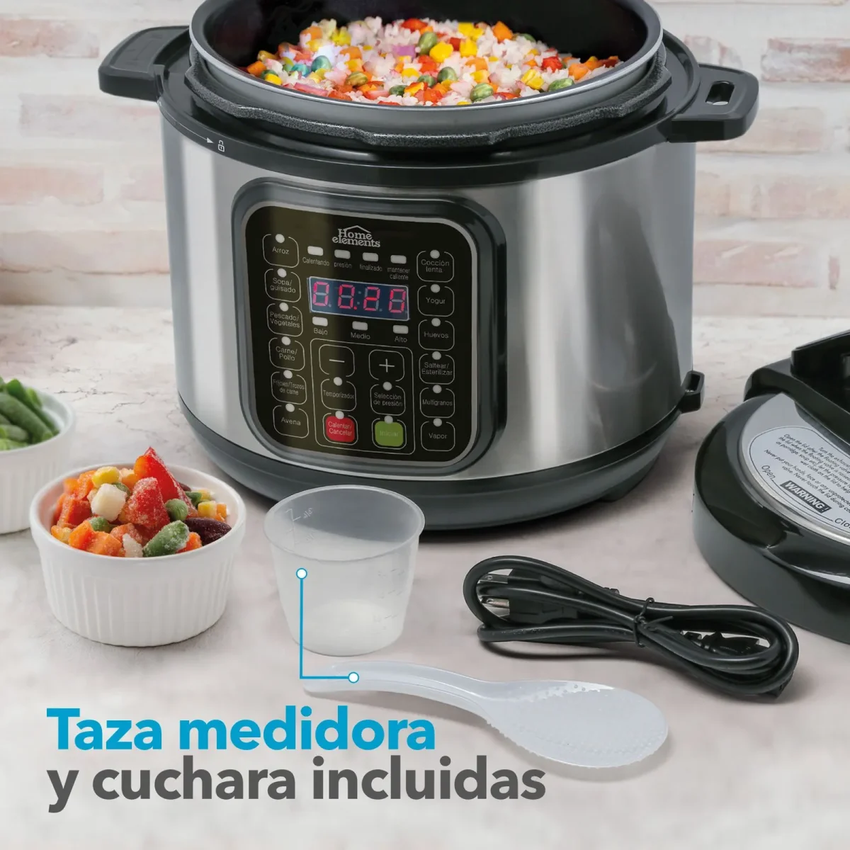 HOME ELEMENT OLLA MULTIFUNCIONAL DE 4LT HEOM4202SS - Imagen 4