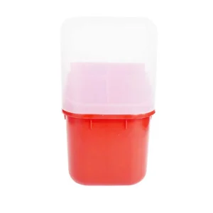 Porta Cubiertos Con Tapa y Divisiones Rojo Europlast