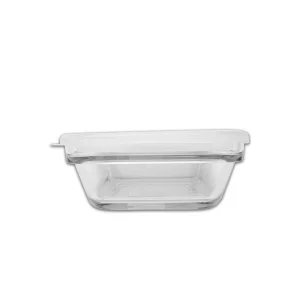 Tazon Cuadrado 730ml con Tapa Vidrio Libbey