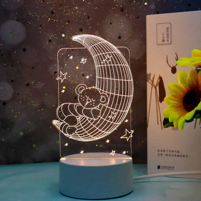 Lámpara importada Led 3D 🌟 SWEET NIGHT🌙 ( Expresión viva de amor) - Imagen 6