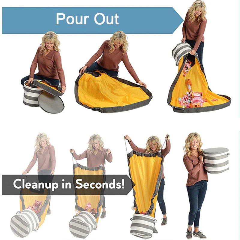 Cesta tapete para guardar juguetes 2 en 1 💎🎒 EXPANMAX 🧸 - Imagen 9