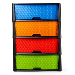 Cajonera 4 Niveles Rattan Multicolor Plástico Foraplast