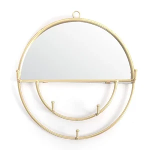 Colgador Bisuteria Con Espejo M Oro