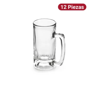 Tarro Cervecero 360ml Vidrio Glassia 12 Piezas