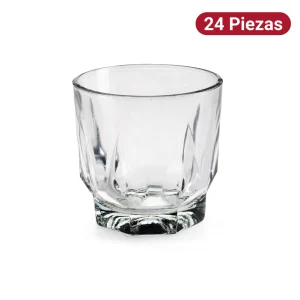 Vaso Whisky Diamante 330ml Vidrio Santos 24 Piezas