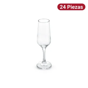 Copa Flauta Toscana 190ml Vidrio Glassia 24 Piezas