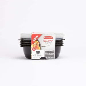 Juego 4 Recipientes 1.2L Plástico Rubbermaid
