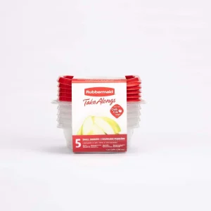 Juego 5 Recipientes 300ml Plástico Rubbermaid