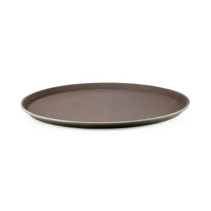 Charola de Servicio Redonda 45cm Café Plastico