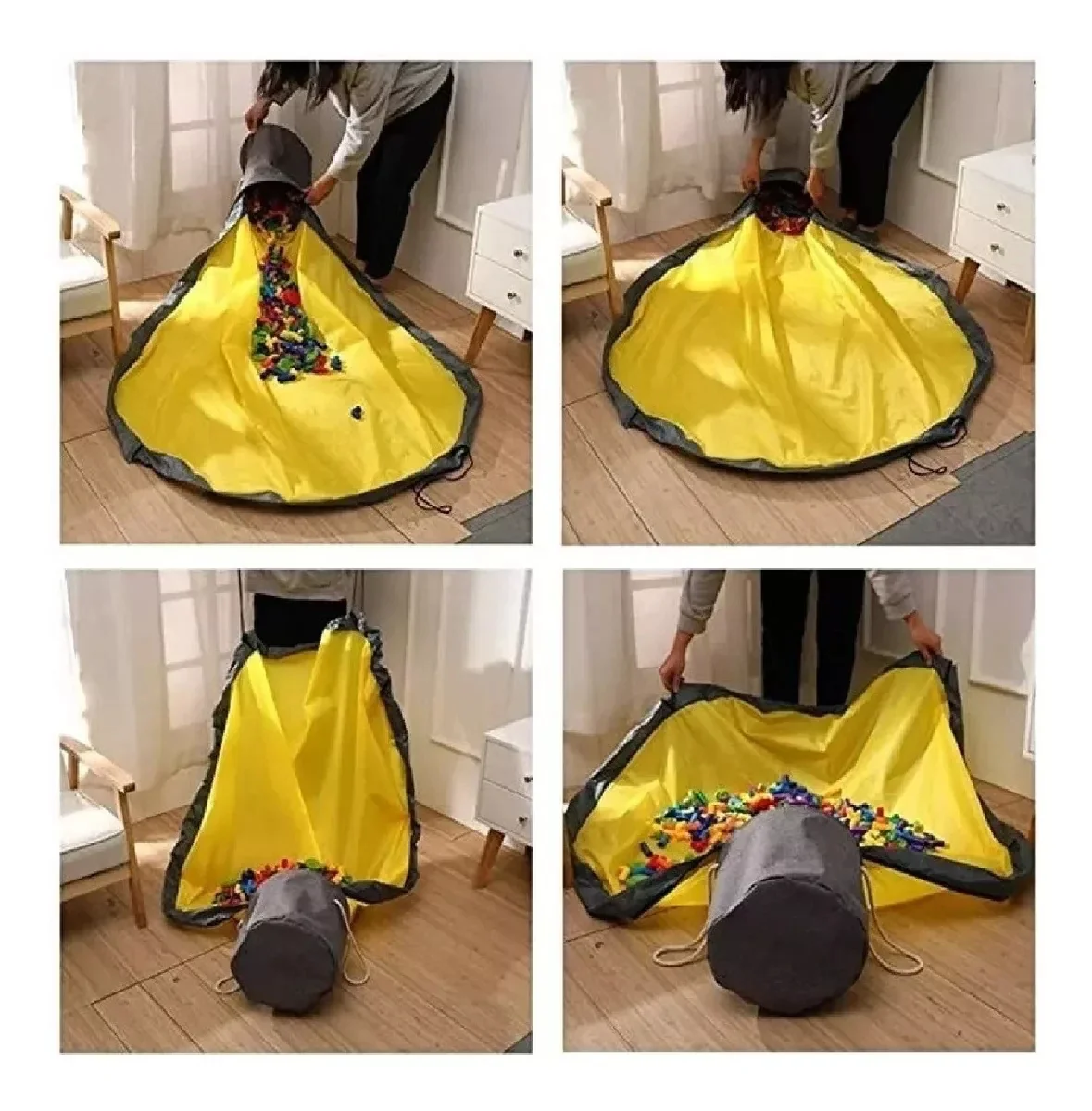 Cesta tapete para guardar juguetes 2 en 1 💎🎒 EXPANMAX 🧸 - Imagen 6
