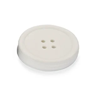 SET 4 POSAVASOS BOTON BLANCO