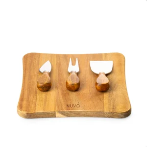 Utensilios Para Quesos Con Tabla Madera Nuvó