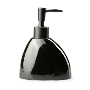 Dispensador De Jabón Negro 250ml Cerámica Top Choice
