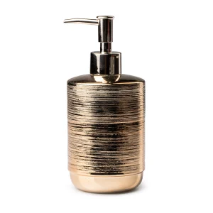 Dispensador De Jabón Dorado 450ml Cerámica Top Choice