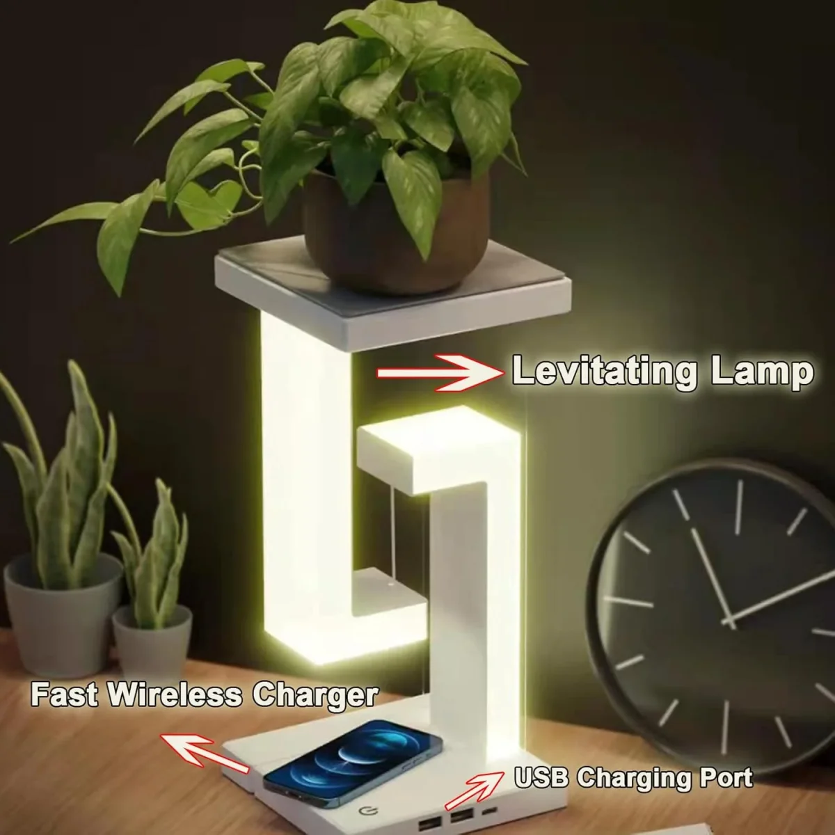 Lámpara Antigravedad 2 en 1 ⚡️ POWER CHARGE💡 (Incluye Panel para cargar dispositivos) - Imagen 4