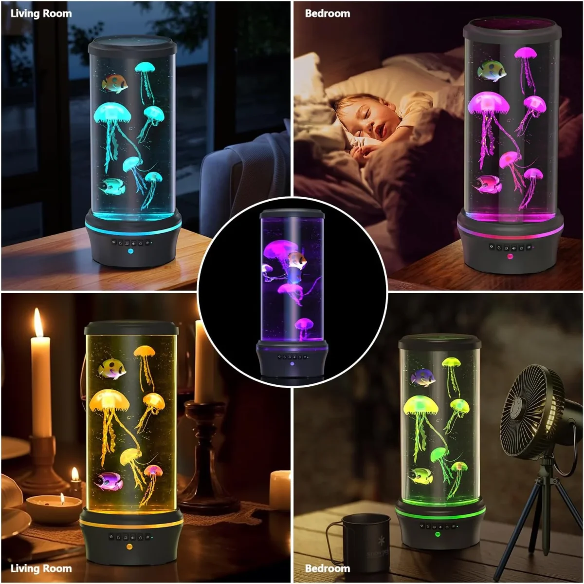 Lámpara Medusas 🧘♂️ RELAX PRO 🌊 (Crea una atmósfera relajante con motor silencioso) - Imagen 4