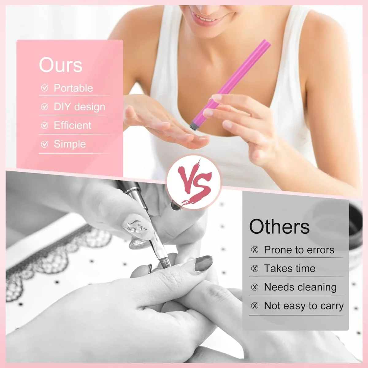 Kit x6 Decoradores de uñas 💅 DELUXE BEAUTY 💕 (Sello con todo tipo de esmalte) - Imagen 5
