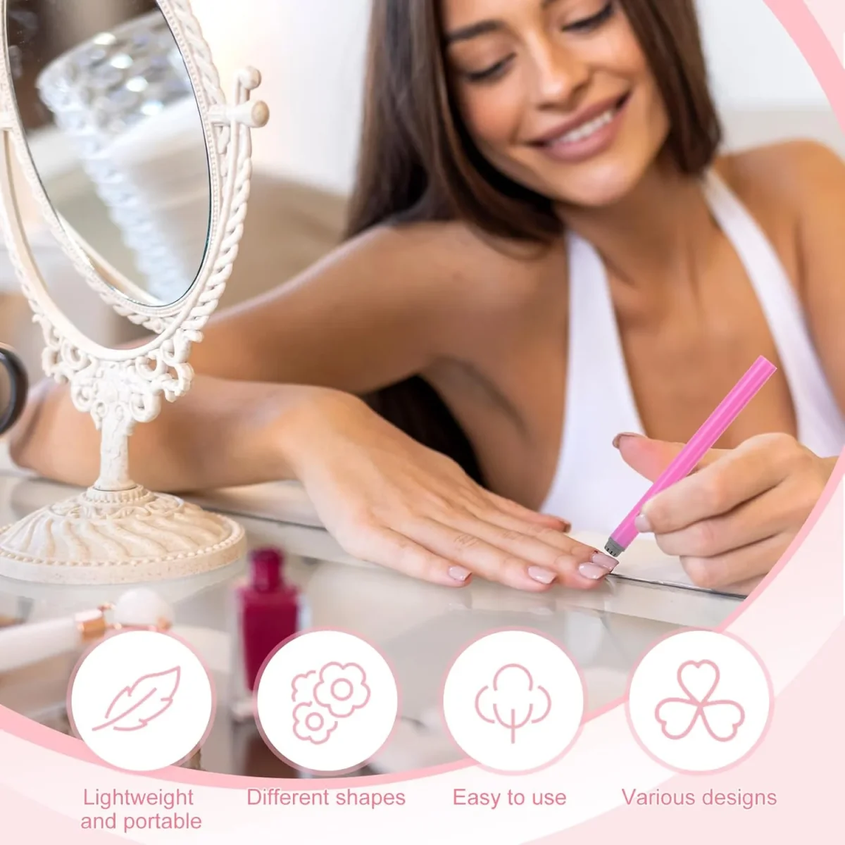 Kit x6 Decoradores de uñas 💅 DELUXE BEAUTY 💕 (Sello con todo tipo de esmalte) - Imagen 6