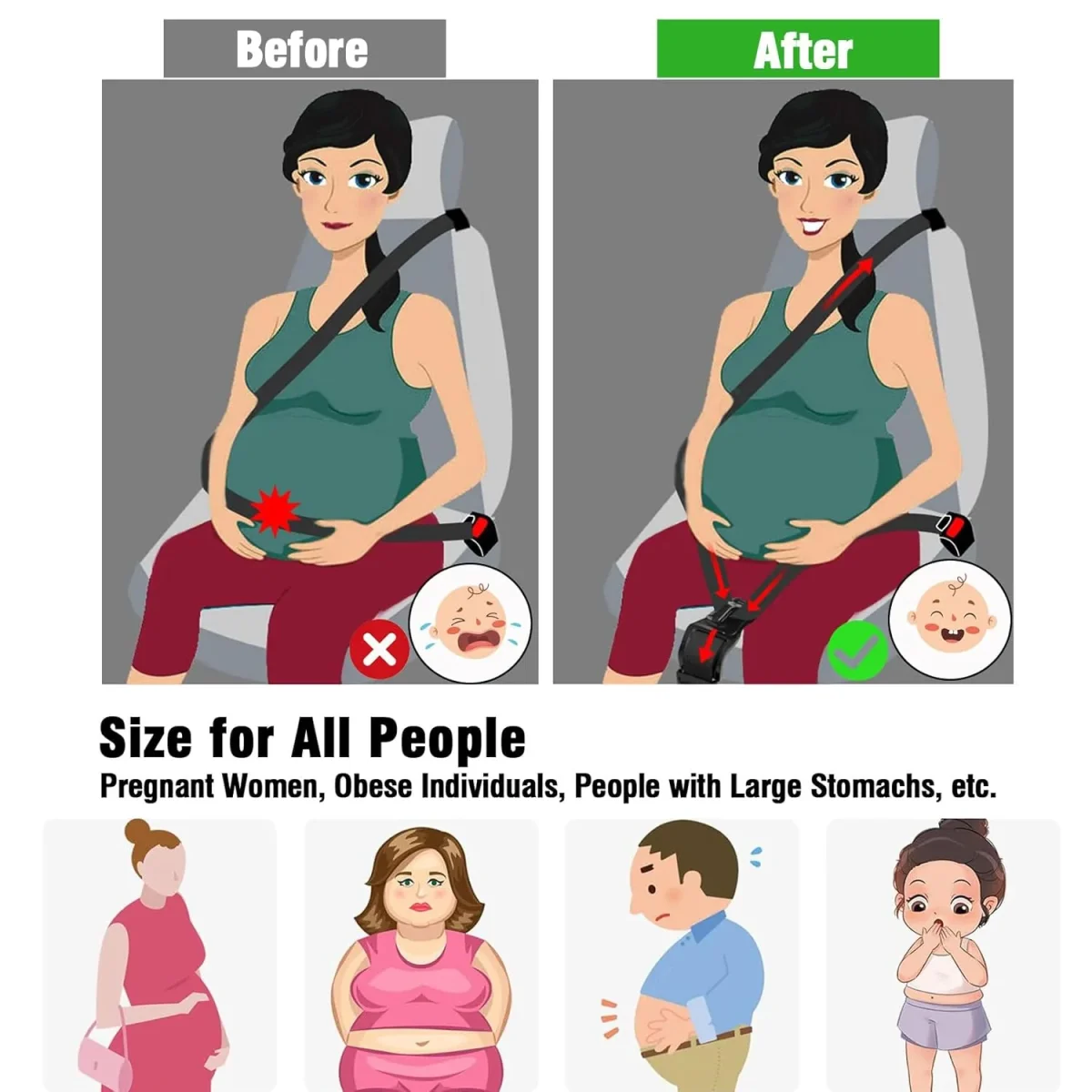 Cinturón para embarazada 🚙 FULL PROTECT 🤰 (Seguridad y comodidad al conducir) - Imagen 5