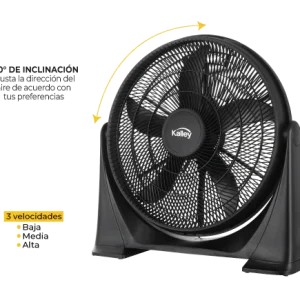 KALLEY VENTILADOR DE PISO K-VP100P NEGRO