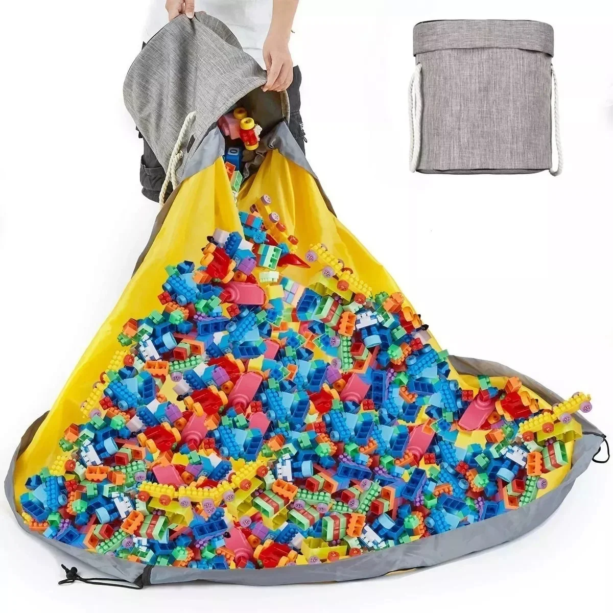 Cesta tapete para guardar juguetes 2 en 1 💎🎒 EXPANMAX 🧸 - Imagen 8