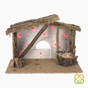 Establo Nacimiento 10 LEDs 29x40x20cm