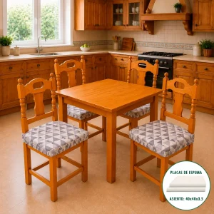 038 Cojín Asiento Ajustable Silla Rombos Gris