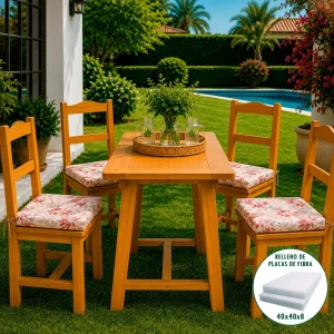 027 Cojín Asiento Silla  Acolchado Loneta Valeria