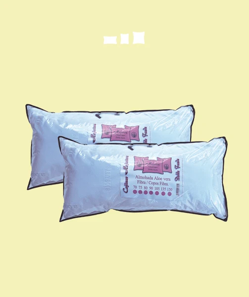 08 Almohada Aloe Vera Fibra - Copos Doble Funda - Imagen 4