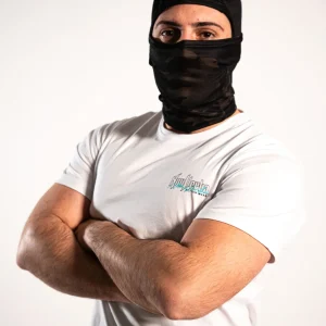 CAMISETA "BALACLAVA" BLANCA/AZUL