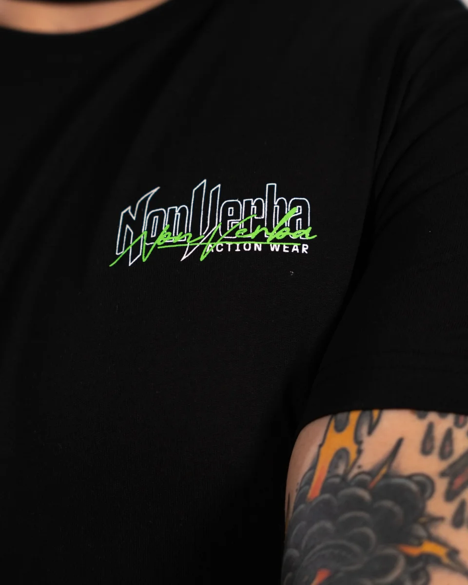 CAMISETA "BALACLAVA" NEGRA/VERDE - Imagen 6