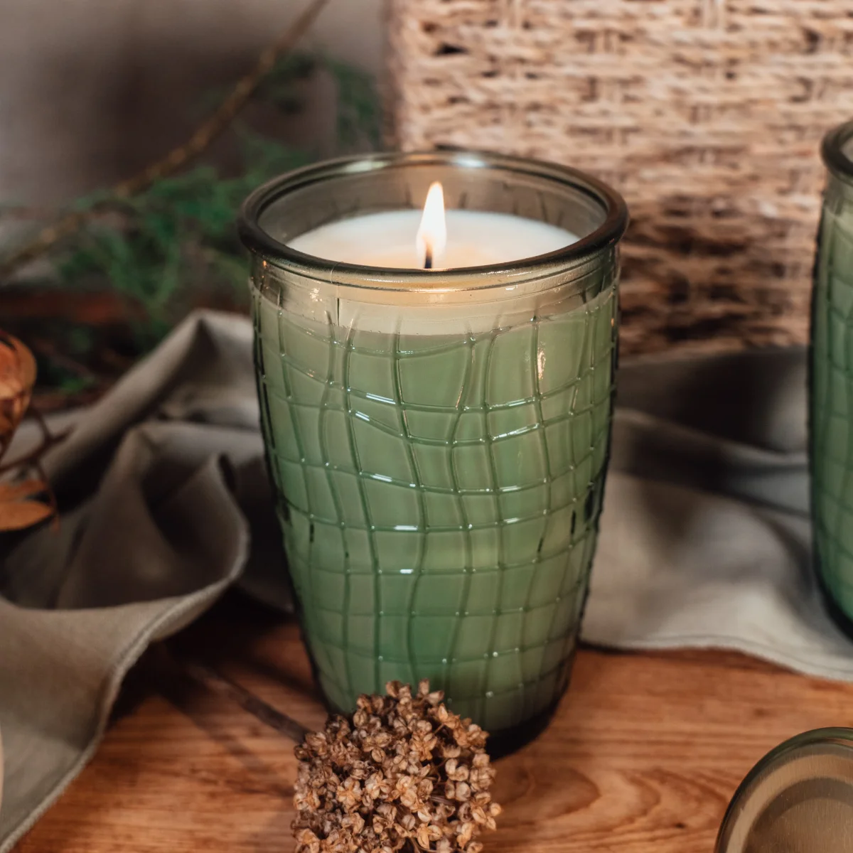 VELA AROMATICA SUN - Green Glass - Imagen 4
