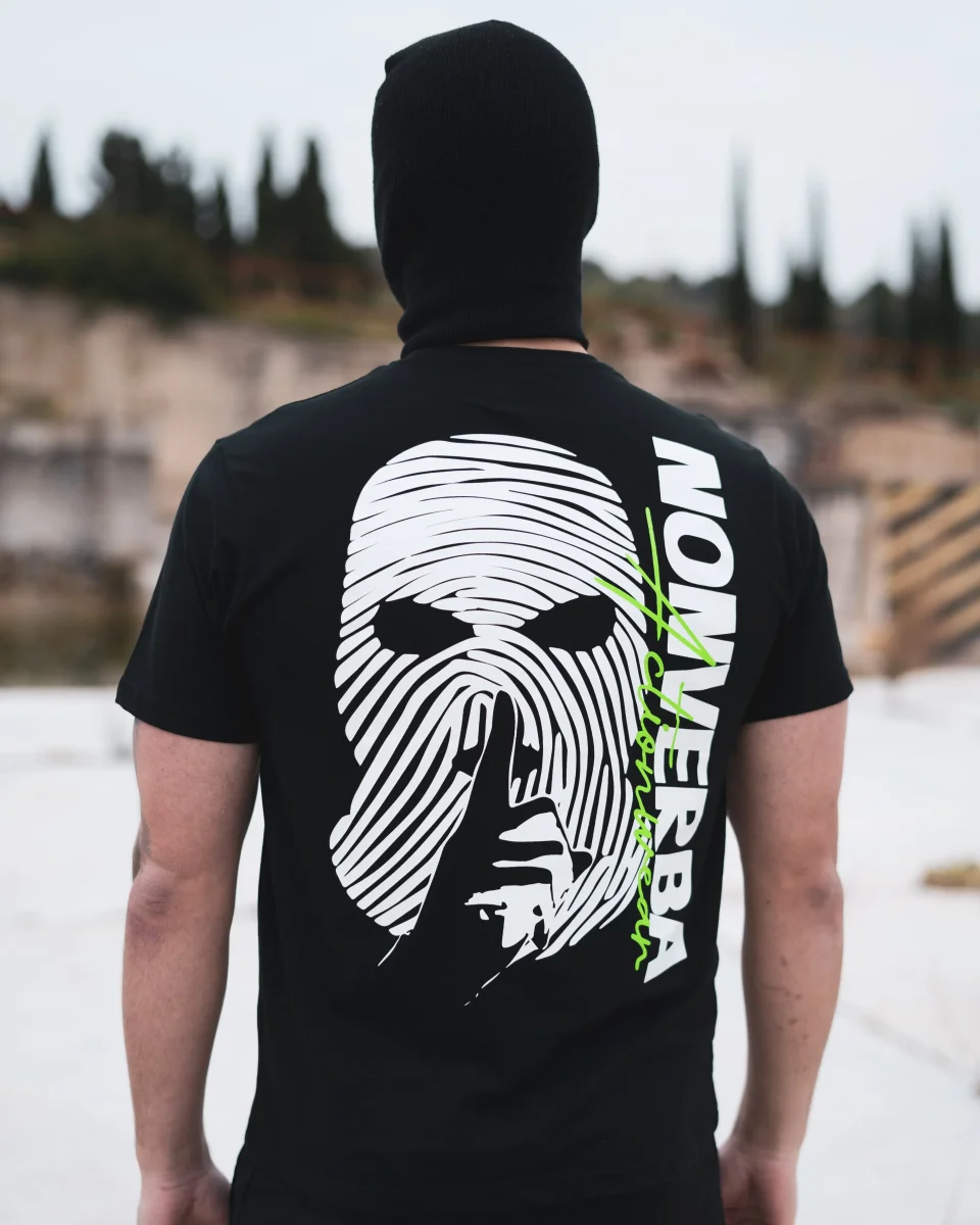 CAMISETA "BALACLAVA" NEGRA/VERDE - Imagen 4