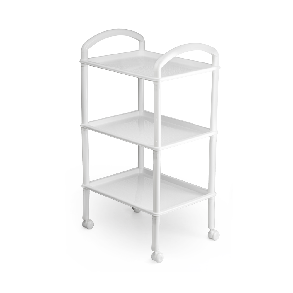 Rack Rectangular de Charola 3 niveles Blanco Plastico Arplasa