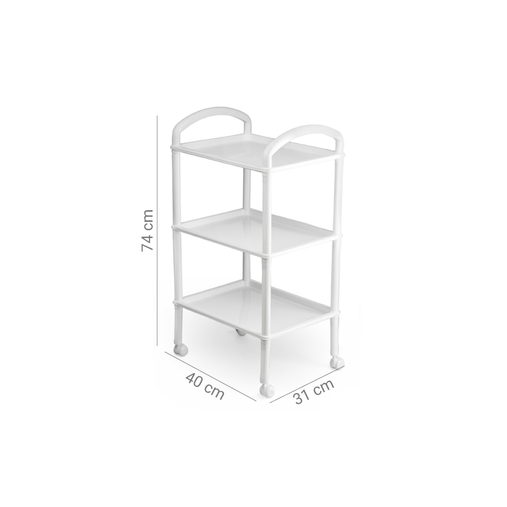 Rack Rectangular de Charola 3 niveles Blanco Plastico Arplasa - Imagen 4