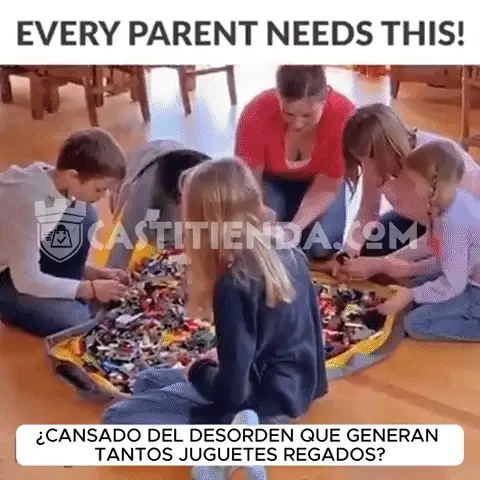Cesta tapete para guardar juguetes 2 en 1 💎🎒 EXPANMAX 🧸