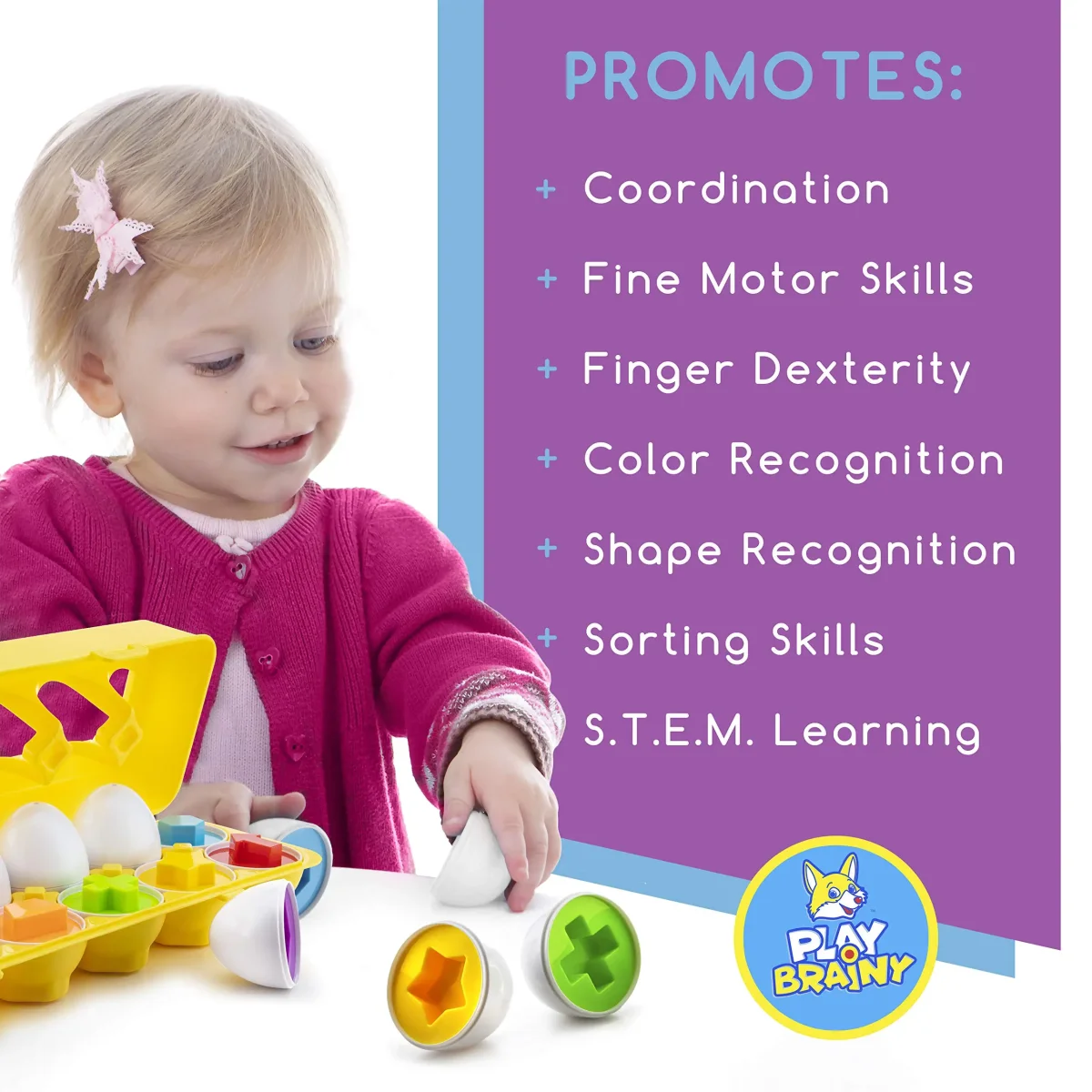 🎄OFERTA NAVIDEÑA 🎁Juego Montessori huevos Educativos 🥚FIGUCOLORS🤓 (Cubeta 12 und) - Imagen 6
